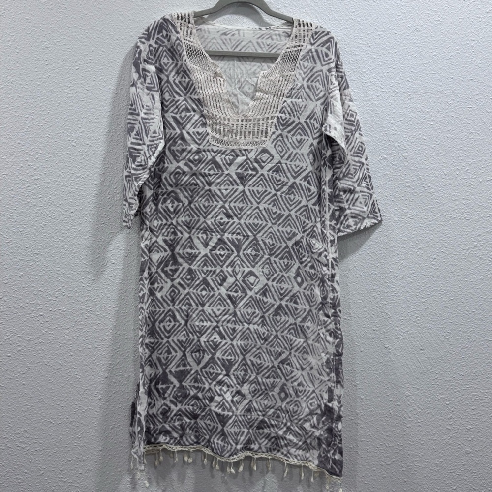 Planet Blue Kaftan Beach Midi Coverup